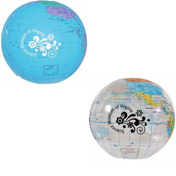 TGB12338 12" Globe Beach Ball With Custom Imprint